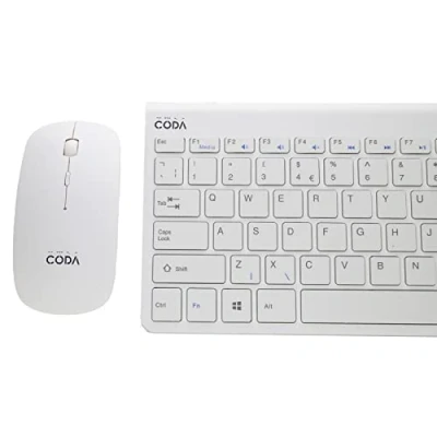 Image of kenable CODA Wireless Mouse &amp; Keyboard Compact for Android PC Laptop Mac White
