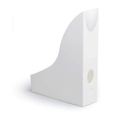 Image of Durable Vivid Magazine Rack Plastic with Thumb Hole A4 White Ref 1701711010