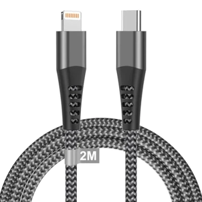 Image of USB C to Lightning Cable 2M [Apple MFi Certified], iPhone Fast Charger Nylon Charging Long Lead Wire for 14 Pro Max/13/12/11/XS/8,iPad