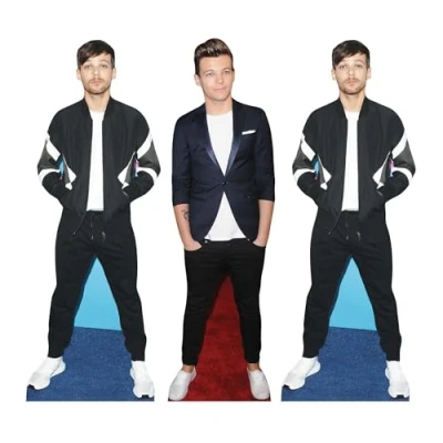 Image of Star Cutouts CS1231 Louis Tomlinson Shelf Top Cutout Pack of Three Cardboard Height 31cm Ideal for Fan Theme, Parties, Birthdays, Surprise Gifts &amp; Room Decorations Events
