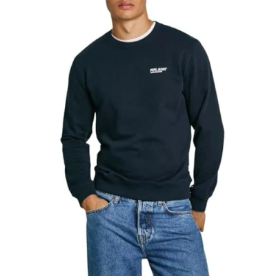Image of Pepe Jeans Men&#039;s Crew, Sweatshirt, Blue, S