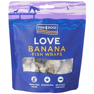 Image of Fish4Dogs Love Banana Fish Wraps, Variety, 0.1 kg