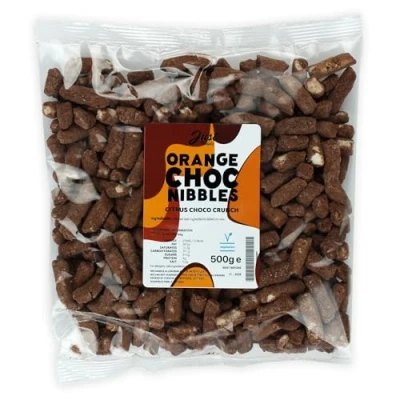 Image of Just Treats Orange Choc Nibbles (500g Share Bag)