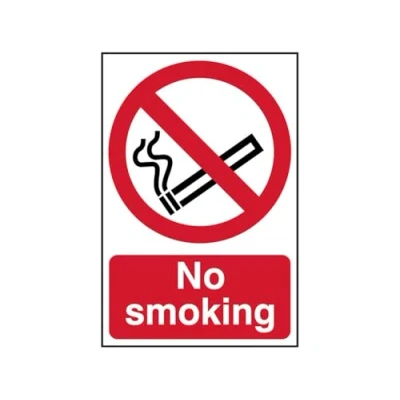 Image of Scan SCA4050 Self adhesive PVC sign No smoking 400 x 600mm