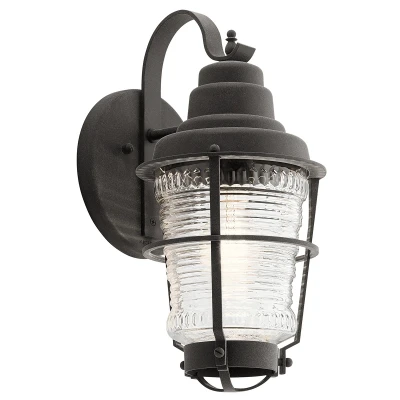 Image of Kichler Chance Harbor Outdoor 1 Light Wall Lantern Weathered Zinc IP44
