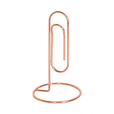 Image of WYLZLKX Nordic Paper Clip Table Card Memo Holder Stand Photo Clips Message Folder Desk for Note Memory Rose Gold