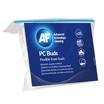 Image of AF PC Buds with Wide Flexible Foam Head for Cleaning Keyboards Ref PCB025 [Pack of 25]