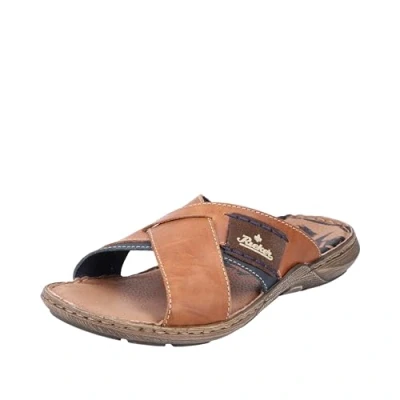 Image of Rieker Men&#039;s 22099 Mules, Brown (nut/nautic/zimt/navy / 25), 7.5 UK (41 EU)