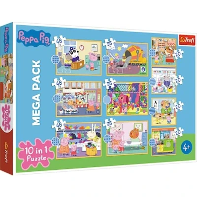 Image of Trefl 10in1 Poznaj ÄšwinkĂ PeppĂ / Peppa Pig (90383) [PUZZLE]