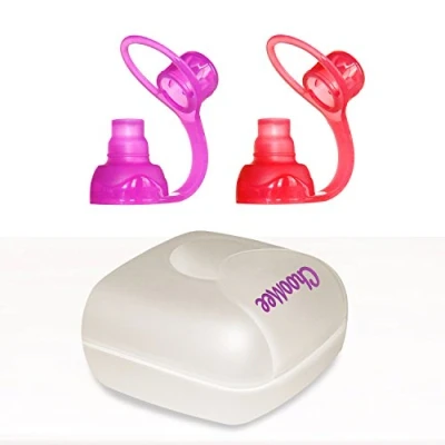 Image of ChooMee SoftSip Food Pouch Tops White Case, Red Purple
