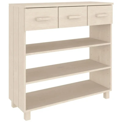 Image of vidaXL Console Table HAMAR Honey Brown 90x35x90 cm Solid Wood Pine
