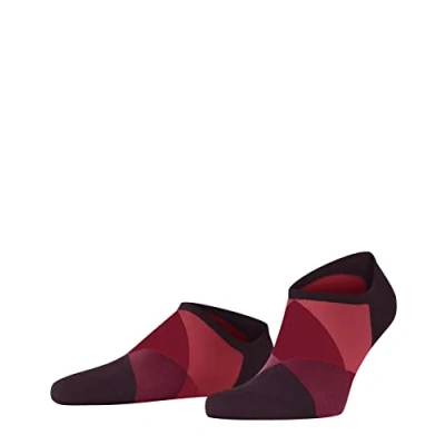 Image of Burlington Men&#039;s Clyde M Sn Cotton Low Cut Patterned 1 Pair Trainer Socks, Red Claret 8375, 6.5 11