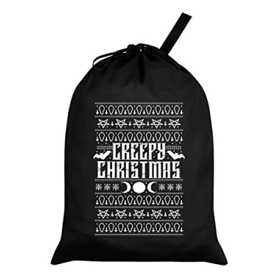 Image of Grindstore Creepy Christmas Santa Sack Black 46x60cm