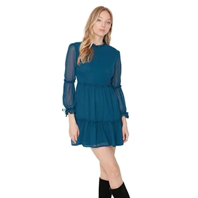 Image of Trendyol Women Mini Skater Regular fit Woven Dress