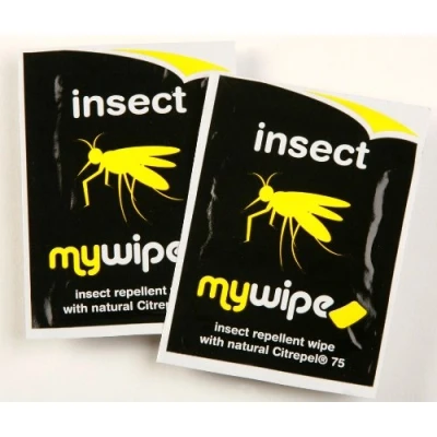 Image of MYWIPE Individual Insect Repellent with Natural Citrepel 75® Wipes *New DEET Free Formula* (60)