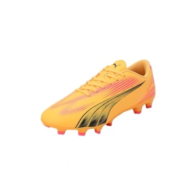 Image of Puma Ultra PLAY FG/AG Moulded stud football boots, Men&#039;s, Size: 8.5, Sun stream/black/sunset glow Synthetics