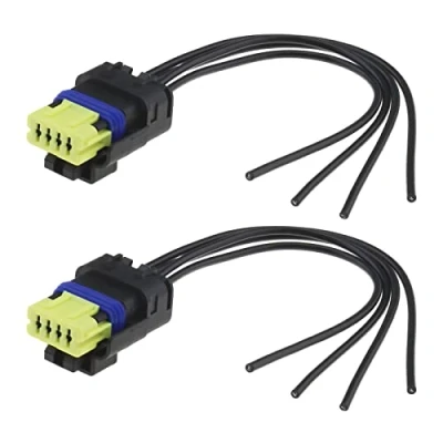 Image of ECSiNG 2PCS Car Fuel Pump Cable Wire Harness Plug 4 Pin 8201348602 15cm Tank Sensor Connector Automotive Replacement Parts