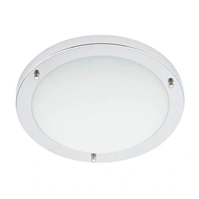 Image of LITECRAFT Mari Ceiling Light Large Bathroom Flush IP44 Fitting Polished Chrome