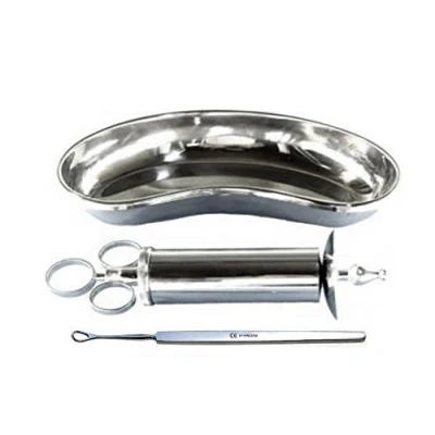 Image of Instruments GB® 3 Piece Ear Wax Cleaning Kit, Syringe, Remover, Kidney Bowl, CE