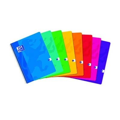 Image of Oxford Office Classic 100103863 Spiral Bound Notebook with Large Pad 32 x 24 cm Tiles 100 Se