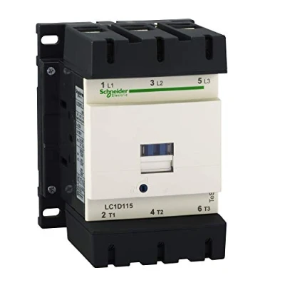 Image of Schneider LC1D115F7 Contactor 55 kW 110V AC Volt 3 N/O Poles With 1 &amp; N/C Contact Configuration