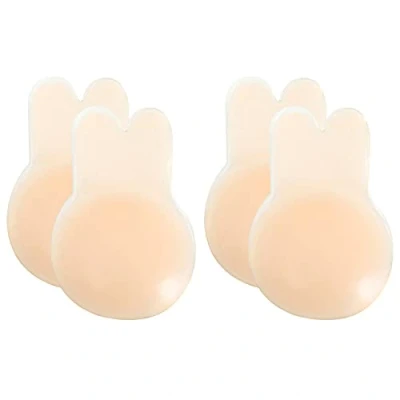 Image of HSAJS Strapless Bra Freedom Stick On Adhesive Silicone Invisible Backless Push Up Sticky Comfortable Cup Covers Reusable for Swimsuit Women (2 Pairs)