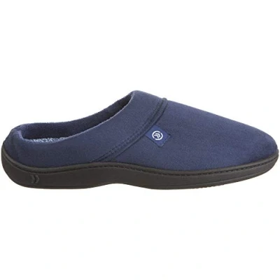 Image of isotoner mens 91917 Devin Gel Infused Memory Foam Microsuede Black Size: Medium