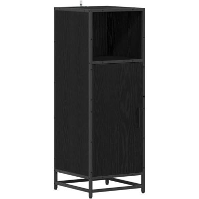 Image of vidaXL Bathroom Cabinet Black oak 35 x 37.5 100 cm Engineered wood