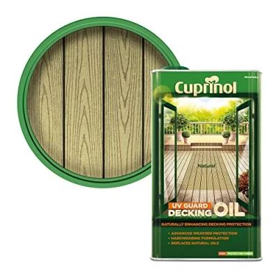 Image of Cuprinol UV Guard Decking Oil Natural 5L