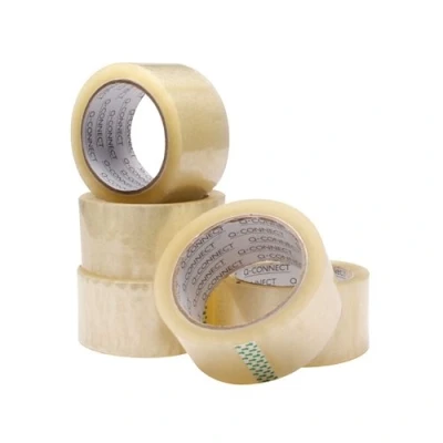 Image of Q Connect Packaging Tape Clear Pack of 6 50mm x 66m