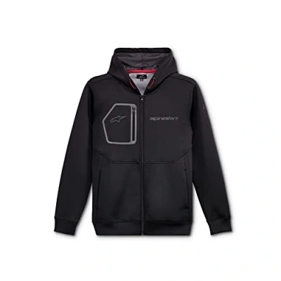 Image of Alpinestars, Convex Tech Fleece, Men&#039;s Hooded Sweatshirt, Black, L,
