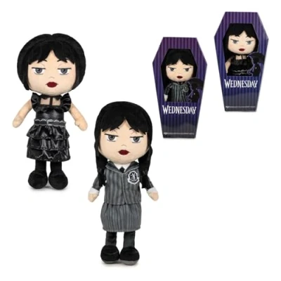 Image of Play by Wednesday Addams Nevermore Academy School Uniform Plush Toy in Coffin Box Height 32 cm