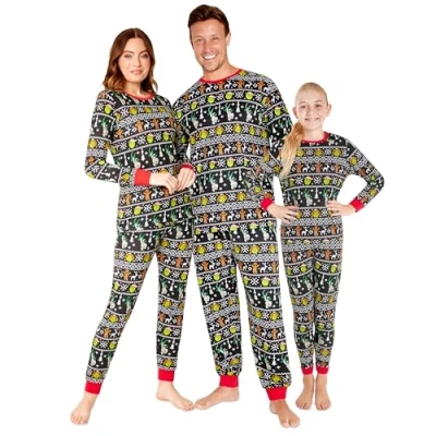 Image of Shrek Christmas Matching Family Pyjamas Xmas PJs for Women, Men, Teens, Kids Loungewear Sets (Multi Kids, 4 5 Years)