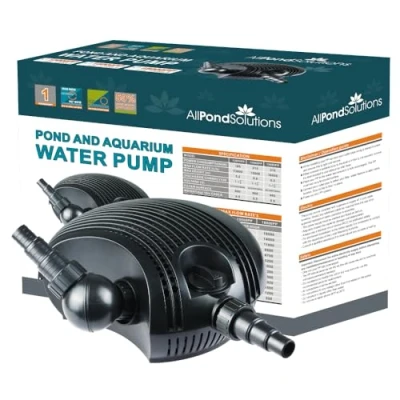 Image of AllPondSolutions Pond Filter Pump 18000 L/H, Fully Submersible Garden Koi Fish Waterfall 6mm Solids Handling. 18000PP