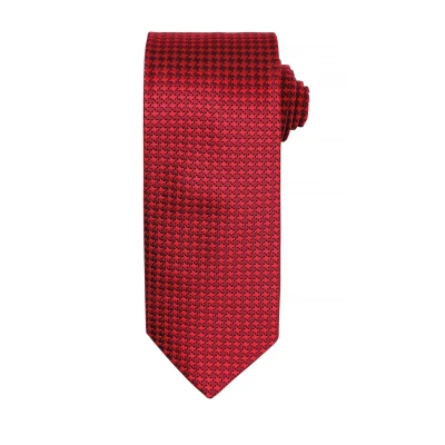 Image of Premier Mens Puppy Tooth Formal Work Tie (Red) One Size
