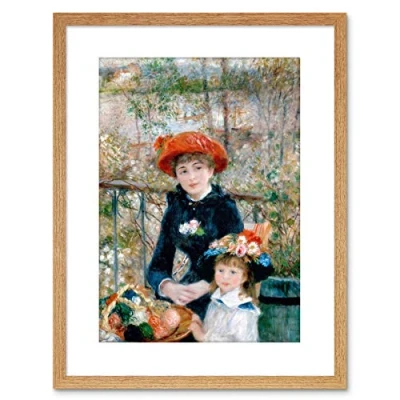 Image of Wee Blue Coo PAINTING PORTRAIT EXTERIOR RENOIR TWO SISTERS TERRACE FRAMED PRINT F97X4910