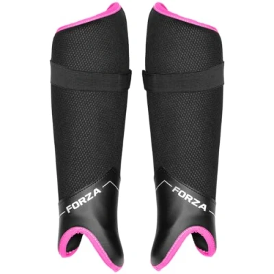 Image of FORZA Pro Hockey Shin Pads High Impact Protection for Field Players (Medium, Pink)