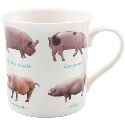Image of lesser and pavey LP95168 Ceramic Mug Pig Breeds design 1 Pc, White