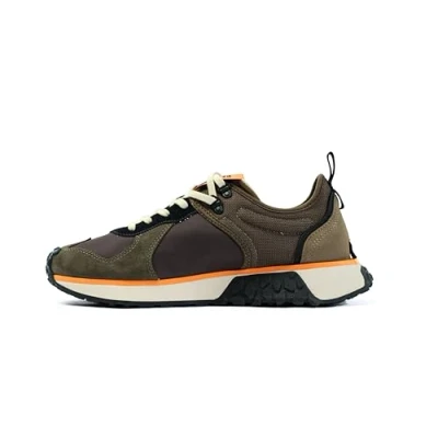 Image of Palladium Unisex Troop Runner Sneaker, Olive, 3.5 UK