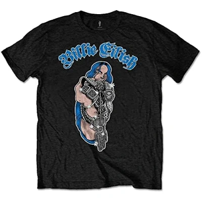 Image of Billie Eilish &#039;Bling&#039; (Black) Kids T Shirt (9 10 Years)