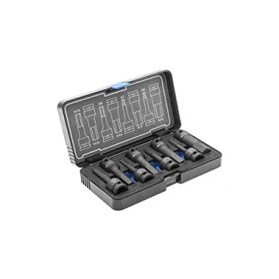 Image of Högert Technik Set of 8 Impact Socket Spanner 1/2 Inch HEX, CrMo