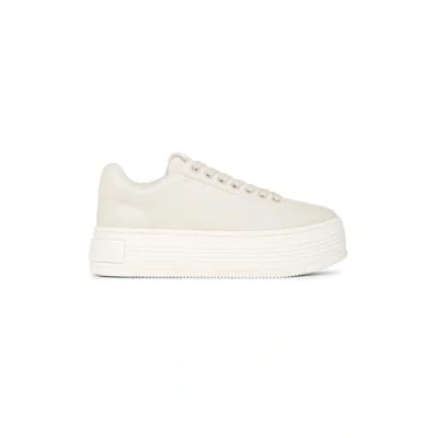 Image of Calvin Klein Jeans Women&#039;s Bold Platf Low Oh Mg LTH Yw0yw01589 Sneakers, Beige Eggshell, 6.5 UK