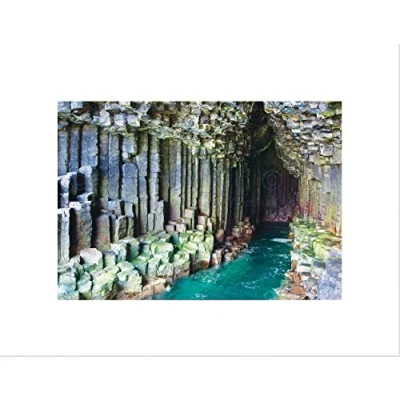 Image of Wee Blue Coo Fingals Cave Staffa Scotland Land Formation Volcanic Wall Art Print