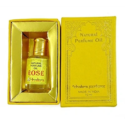 Image of Chakra 100% Pure Natural Perfume Rose Oil Fragrance 10ml