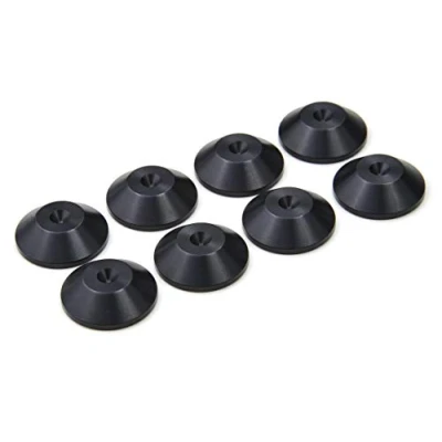 Image of PrecisionGeek Black Aluminum Speaker Spikes Edge Conical 20mm Diameter for HiFi Stands, Soundbars, Speakers Pack of 8