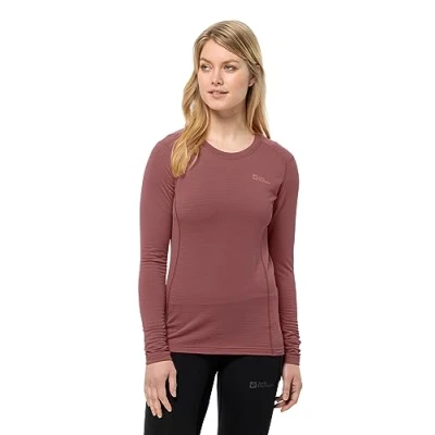 Image of Jack Wolfskin Women&#039;s Infinite L/S W Hiking Shirt, Apple Butter, S