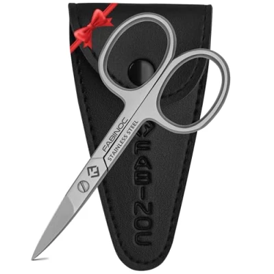 Image of FABINOC® Straight Nail Scissors for Fingernail &amp; Toenails German Quality Stainless Steel Small Sharp Manicure Pedicure Men Women