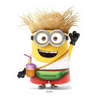 Image of Star Cutouts SC1041 Universal Despicable Me Life Size Cut Out of Vacation Minion with Drink, 80 cm