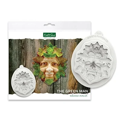 Image of Katy Sue Green Man Character Silicone Mould for Crafts &amp; Cake Decorating. Use with Air Dry Clay and Fondant. from Designs Moulds