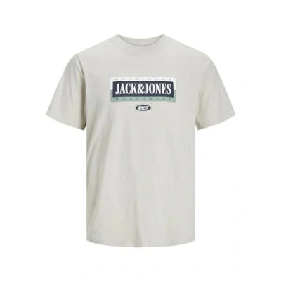 Image of JACK &amp; JONES Mens Cobin Short Sleeve T Shirt Moonbeam S